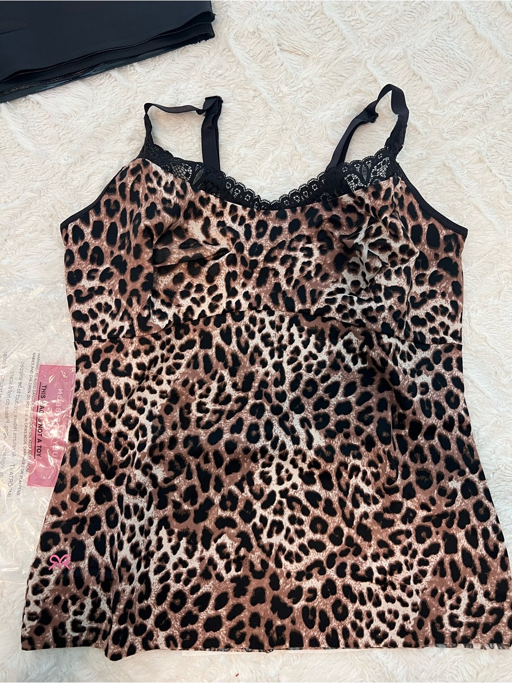 Ruby Ribbon Leopard Print Heritage Cami NEW in bag